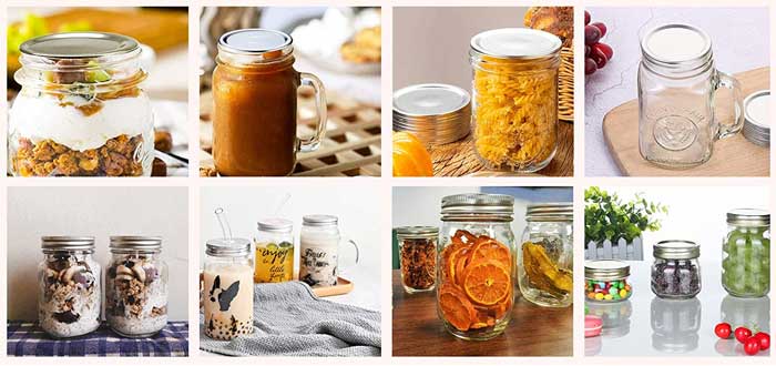 Home canning with glass mason jars