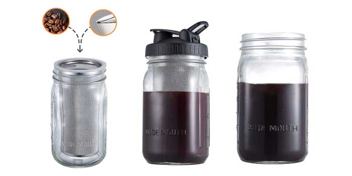 Do cold brew coffee with mason jars