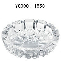 China manufacturer 155mm round shape clear vintage glass ashtrays in bulk