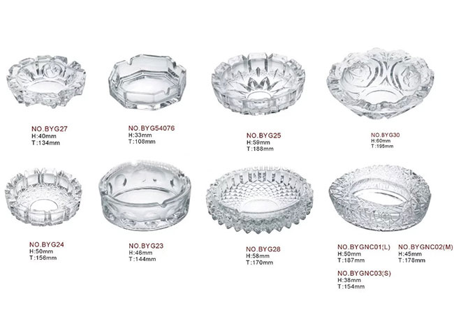 120mm glass block ashtray for sale with factory price