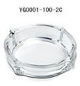 Best low price 100mm custom logo round glass ashtray wholesale