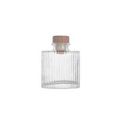 Home decorative 100ml empty clear glass diffuser bottles with wood caps
