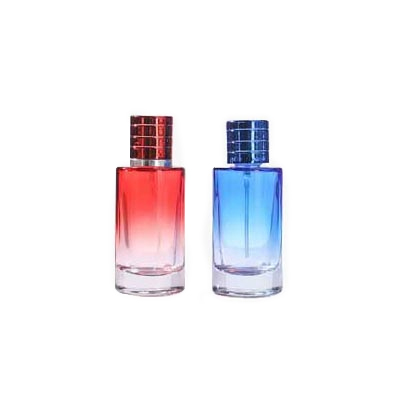 Luxury cylinder 50ml glass crystal perfume bottles with mist sprayer wholesale