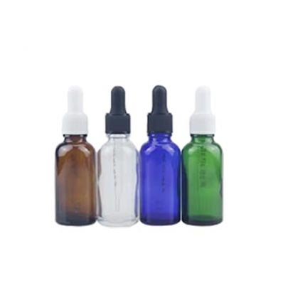 Amber/blue/clear 30ml 60ml glass tincture bottles with dropper