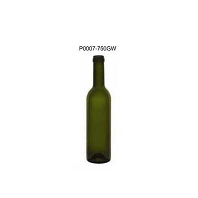 Empty colored 750ml glass wine bottle for sale from china manufacturer
