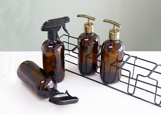 Customized 16oz 500ml amber glass spray bottle with trigger sprayer wholesale