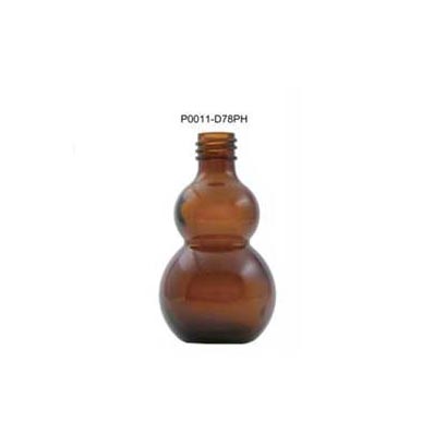 50ml antique pharmaceutical bottle amber glass boston round bottle