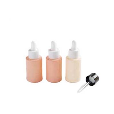 Colored frosted 30ml 60ml cosmetic glass dropper bottles for essential oil