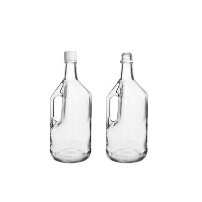 High flint custom classic 0.5/1 gallon glass jug with handle and tamper evident lid for liquor
