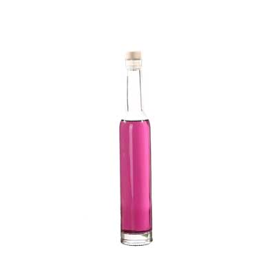 Clear 375ml home brewing glass bellissima bottles with cork top for wine juicing sauce