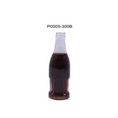 Factory price clear 300ml glass soda bottle with metal lids for soft drinks