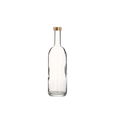Empty home brewing wine glass bottle with cork for sparkling wine, juice, kombucha, beverages