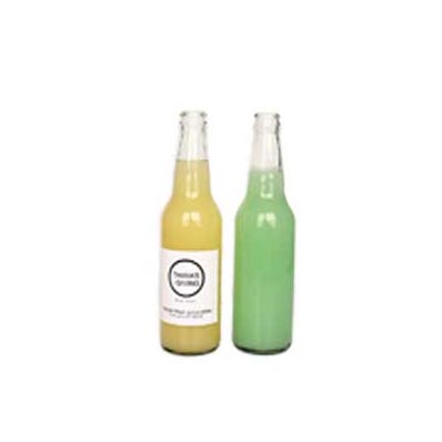 Wholesale clear 250ml small glass soda bottles with caps 