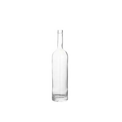 Supplier direct clear/flint 750ml glass bordeaux long neck wine bottles cork finish