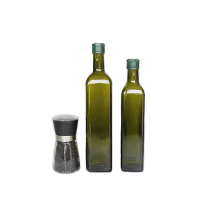Free sample 250ml empty custom logo glass olive oil container in kitchen