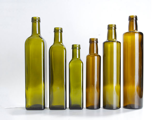 Free sample 250ml empty custom logo glass olive oil container in kitchen