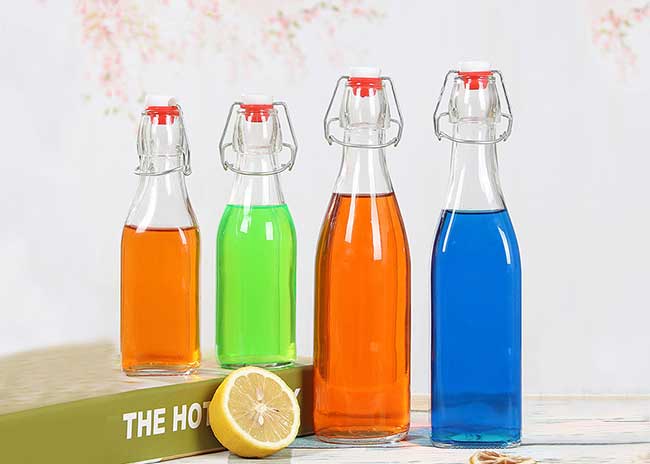 Food grade cheap empty 250ml airtight swing top glass bottles wholesale