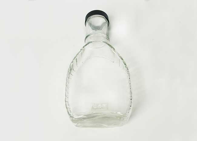 Factory price 8 oz clear wide mouth glass bbq sauce bottles