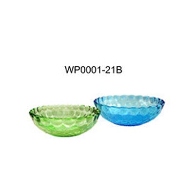 New arrival 210mm custom color fancy blue glass bowls for fruit