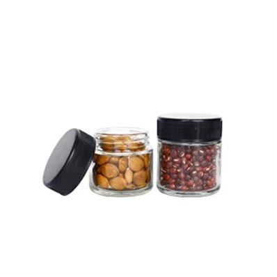 CBD packaging wide mouth 120ml hemp glass jar with screw lids