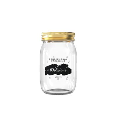 16oz glass canning mason jar canister set with airtight lid for kitchen