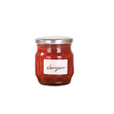 Food storage 250ml small glass sweet jar with lid wholesale