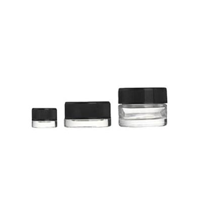 Best price small 5ml glass concentrate jars with child resistant lid 