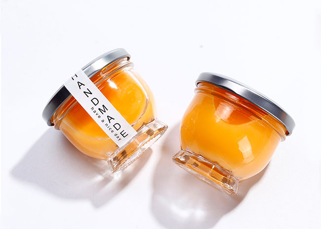 Custom amber mason jars 8 oz with metal gold lids bulk