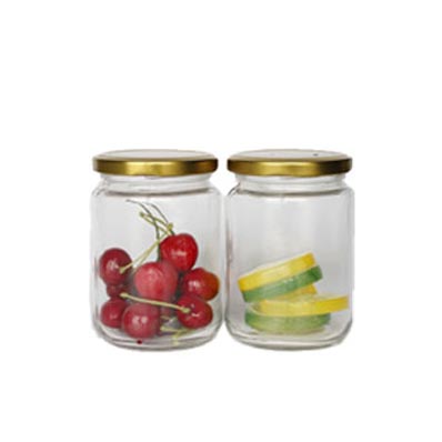 China manufacturer crystal round glass food jars with lids bulk