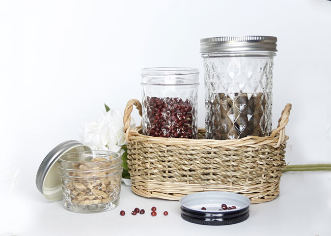 FDA food grade tapered shaped glass eco mason jars wholesale