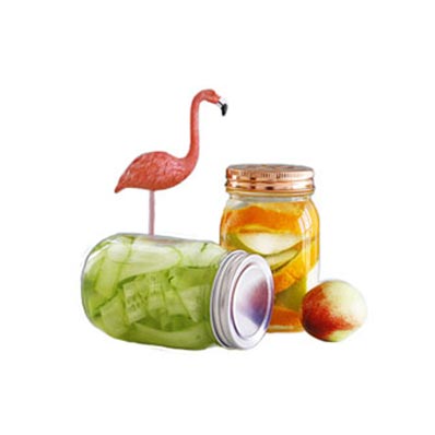 Factory price wide mouth airtight glass mason jars bulk with plastic/metal lids 