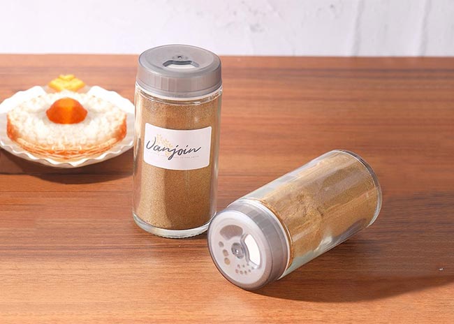 Wholesale clear 180ml glass shaker jar with shaker lid for spice