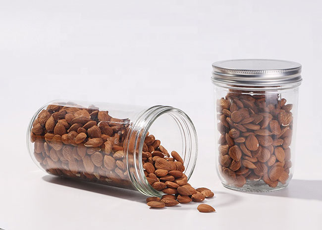 FDA food grade tapered shaped glass eco mason jars wholesale
