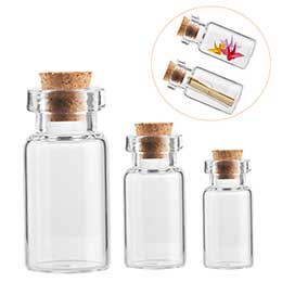 Bulk sale 8ml glass vials with cork stoppers factory price