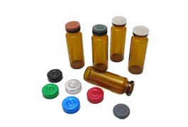 Hot selling amber glass cork bottles bulk with stoppers