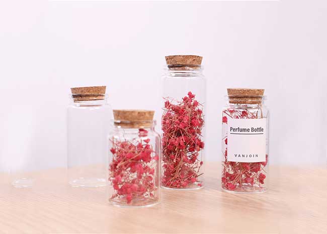 20ml Clear mini glass cork vials for sale