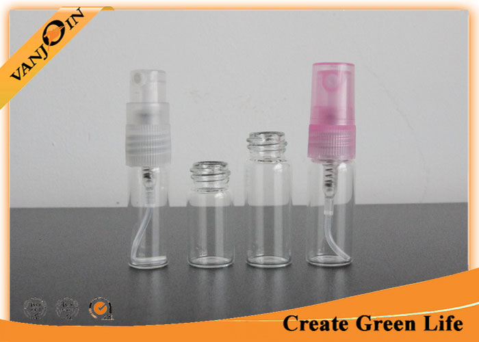 5.5ml Clear Glass Perfume Vial with sprayer and cap bulk