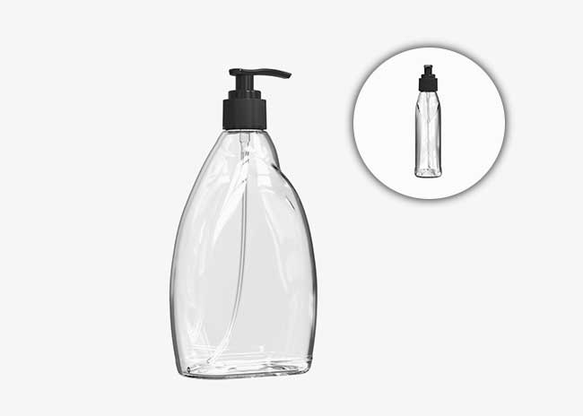 Flat clear glass pump bottles for shampoo with factory price and logo