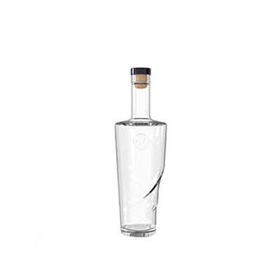 Supplier direct cheap 750ml glass liquor bottle with cork bulk for alcohol drinks 