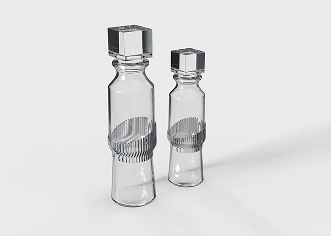 Custom fancy french perfume glass bottles  for sale