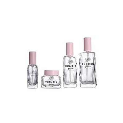 Luxury clear 120ml travel size glass makeup bottle from china supplier