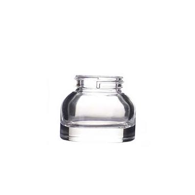 Unique design clear empty 30g glass beauty jars with lids for cosmetic