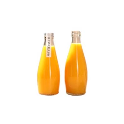 Empty pear shape clear 330ml glass juice bottles wholesale