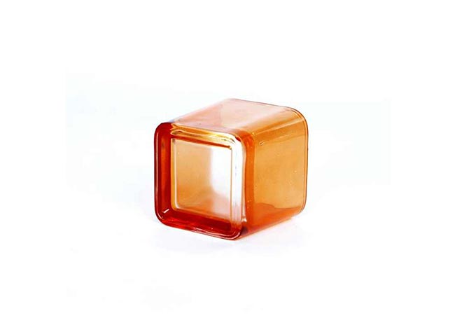 Wholesale wide mouth square 120ml glass candle tumbler jars