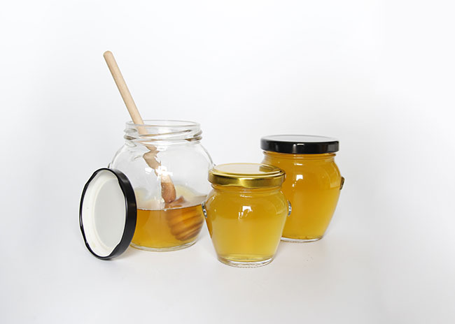 106ml Clear Round Glass Orcio Jar For Honey/Jam