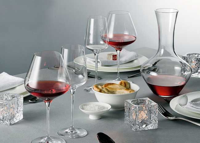 185ml red crystal wine goblets with free sample