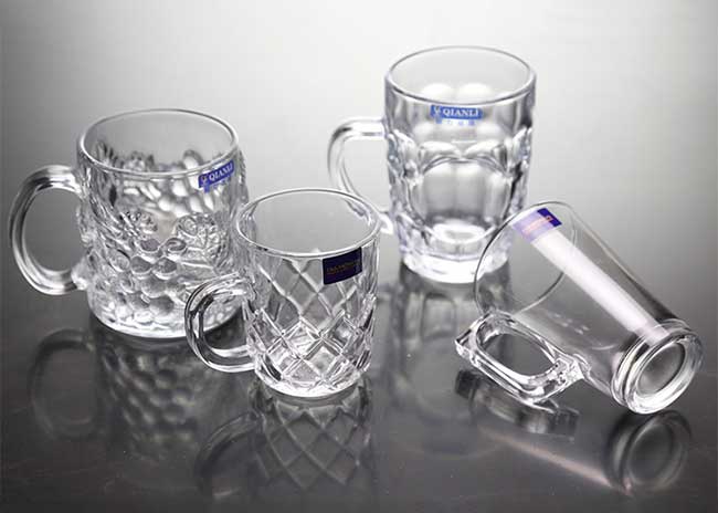 442ml/500ml low price transparent glass mug cup with different size