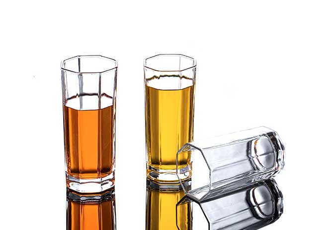 280ml Clear glass drinking cup with lid and straw	