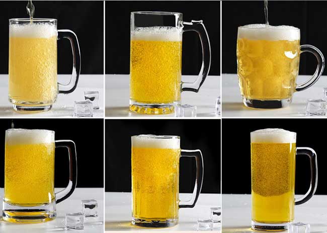 442ml/500ml low price transparent glass mug cup with different size