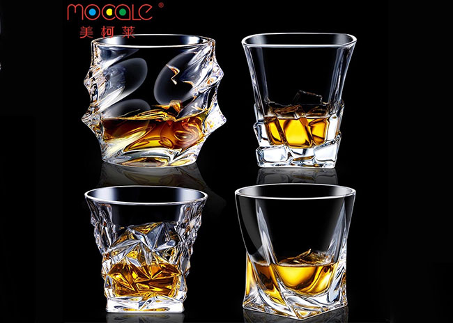 48ml double wall thick bottom glass whiskey cup 
